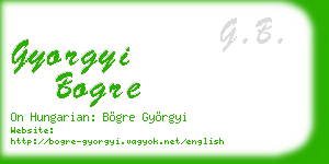 gyorgyi bogre business card